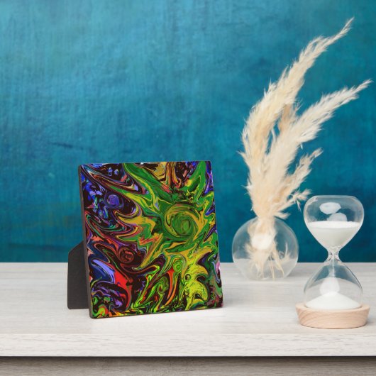 Abstraktes Bild mit dem Titel "Welten entstehen" Fotoplatte (InSitu)