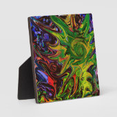 Abstraktes Bild mit dem Titel "Welten entstehen" Fotoplatte (Vorderseite)