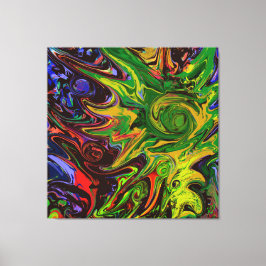 Abstraktes Bild mit dem Titel "Welten entstehen" Leinwanddruck