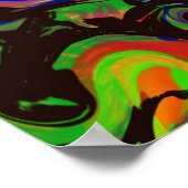 Abstraktes Bild mit dem Titel "Welten entstehen" Poster (Ecke)