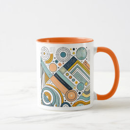 Abstraktes Bild mit geometrischen Formen. Tasse