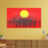 Abstraktes Bild mit Red Sunset #4 Leinwanddruck (Insitu (Wohnzimmer))