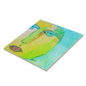 Abstraktes Bild von Funky Sun Face Fliese (Seite)