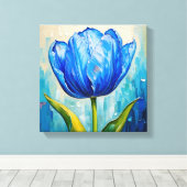 Abstraktes Bild von Tulip Leinwanddruck (Insitu (Holzboden))