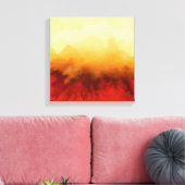 Abstraktes Bild, zeitgenössisch, rot, beige Leinwanddruck (Insitu (Wohnzimmer))