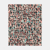 Abstraktes Bio Muster in Pastell Fleecedecke (Vorderseite)