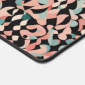 Abstraktes Bio Muster in Pastell Schreibtischunterlage (Ecke)