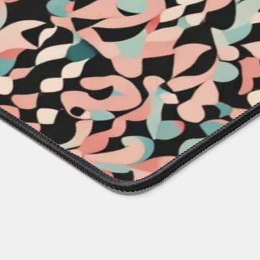 Abstraktes Bio Muster in Pastell Schreibtischunterlage (Ecke)