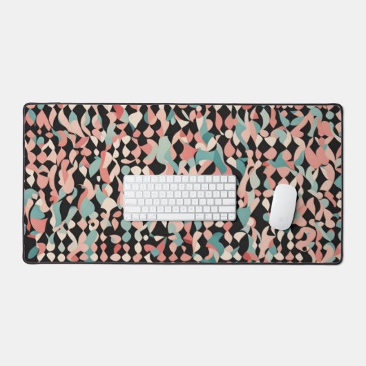 Abstraktes Bio Muster in Pastell Schreibtischunterlage (Tastatur & Maus)