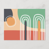 Abstraktes Bio Retrodesign Postkarte (Vorderseite)