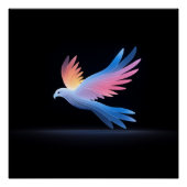 Abstraktes Bird-Design Poster (Vorderseite)