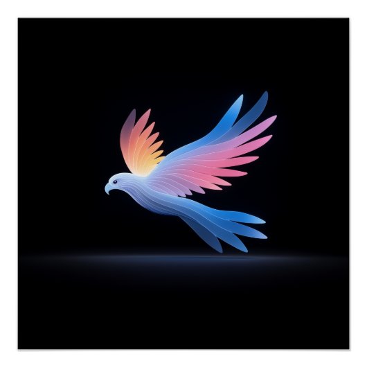 Abstraktes Bird-Design Poster (Vorderseite)