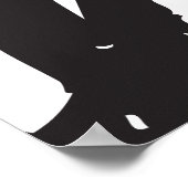 Abstraktes Black Brushstrokes Poster (Ecke)