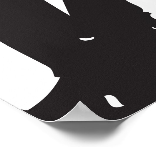 Abstraktes Black Brushstrokes Poster (Ecke)