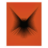 Abstraktes Black Cat Poster auf Red Backgorund (Vorderseite)