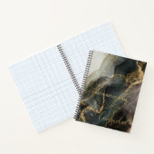 Abstraktes Black Gold Marmor Dankesblatt Notizblock (Innenseite)