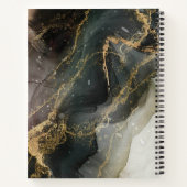 Abstraktes Black Gold Marmor Dankesblatt Notizblock (Rückseite)