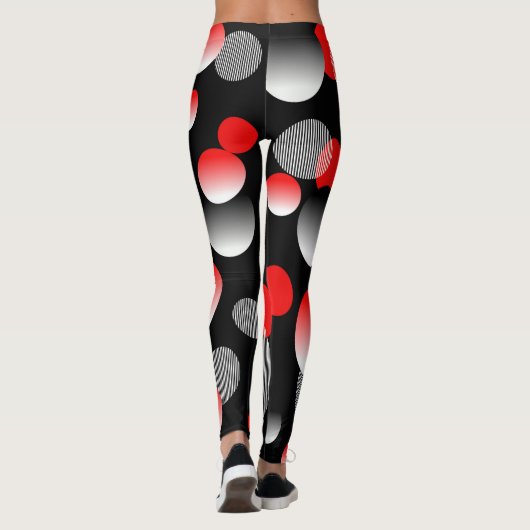 ABSTRAKTES BLACK PATTER LEGGINGS (Rückseite)