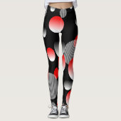 ABSTRAKTES BLACK PATTER LEGGINGS (Vorderseite)