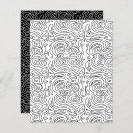 Abstraktes Black Wavy Lines White Scrapbook