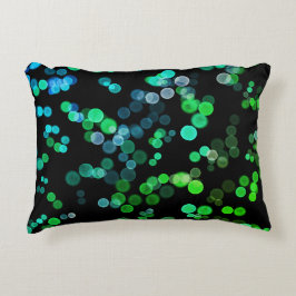 Abstraktes Bläschen-Muster für blaugrünes Meer Dekokissen