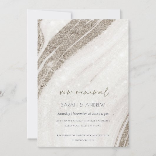 Abstraktes Blassgoldenes Marmor Parco Civico-Ciani Dankeskarte (Vorderseite)