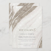 Abstraktes Blassgoldenes Marmor Parco Civico-Ciani Dankeskarte (Vorne/Hinten)