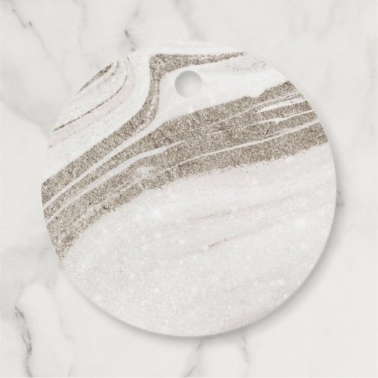 Abstraktes Blassgoldmarmor Agate Brautparty Geschenkanhänger (Rückseite)