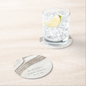 Abstraktes Blassgoldmarmor Agate Brautparty Runder Pappuntersetzer (Vor Ort)