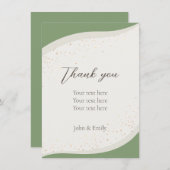 Abstraktes Blatt für Sage Green dank Karte (Vorne/Hinten)