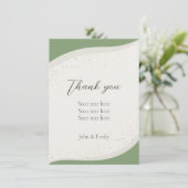 Abstraktes Blatt für Sage Green dank Karte (Stehend Vorderseite)