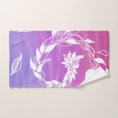 Abstraktes Blattdesign im rosa Hintergrund Badhandtuch Set (Handtuch)