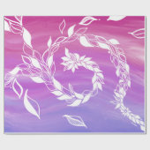 Abstraktes Blattdesign im rosa Hintergrund Geschenkpapier (Flach)