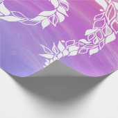 Abstraktes Blattdesign im rosa Hintergrund Geschenkpapier (Ecke)