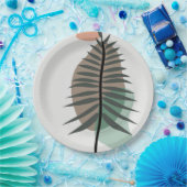 Abstraktes Blattdesign Pappteller (Party)