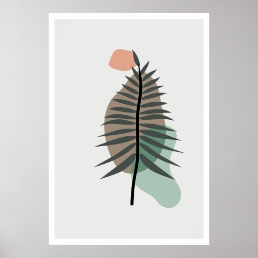 Abstraktes Blattdesign Poster (Vorne)