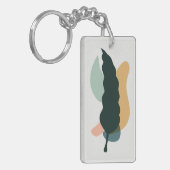 Abstraktes Blattdesign Schlüsselanhänger (Vorderseite links)