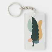 Abstraktes Blattdesign Schlüsselanhänger (Vorderseite)
