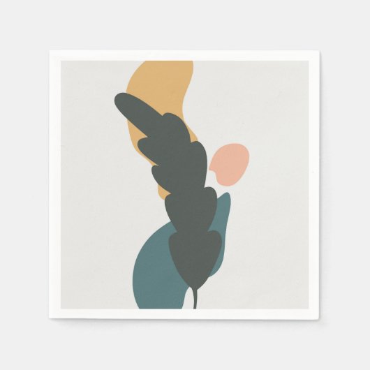 Abstraktes Blattdesign Serviette (Vorderseite)