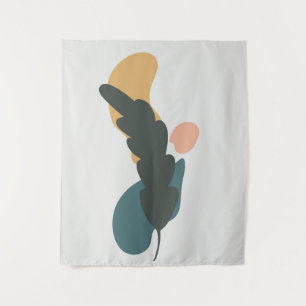 Abstraktes Blattdesign Wandteppich