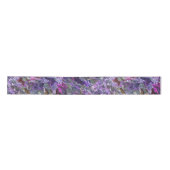 Abstraktes Blattmuster Rosa Lila Foliage Satinband (Vorderseite)