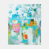 Abstraktes Blau Fleecedecke (Vorderseite)