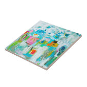 Abstraktes Blau Fliese (Seite)