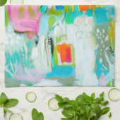 Abstraktes Blau Geschirrtuch (Gefaltet)