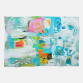 Abstraktes Blau Geschirrtuch (Horizontal)