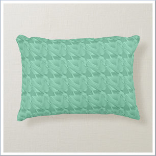 Abstraktes Blau Grün Aqua Marine Kristall Dekokissen
