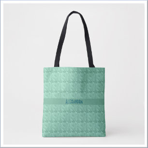 Abstraktes Blau Grün Aqua Marine Kristall Tasche