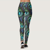 Abstraktes blau-grünes Auge Leggings (Rückseite)