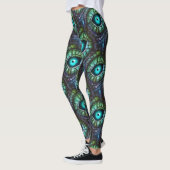 Abstraktes blau-grünes Auge Leggings (Links)