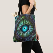 Abstraktes blau-grünes Auge Tasche (Von Nahem)